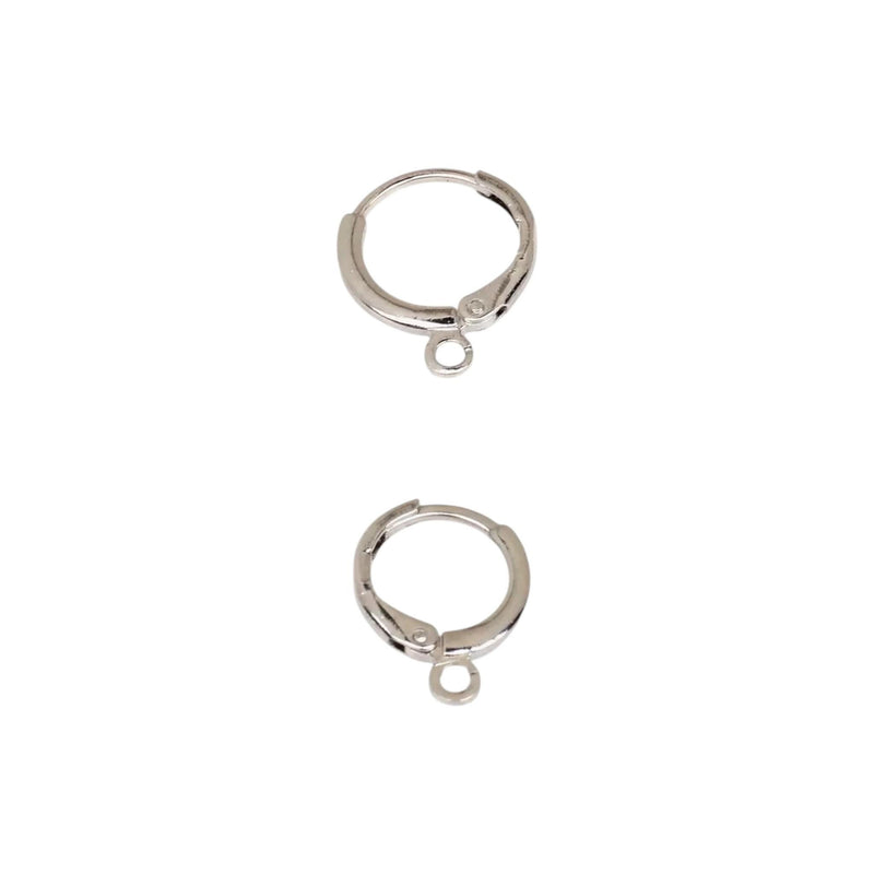 18K Gold Plated Huggie Hoop Earrings with Loop | Charm Connector Hoops DIY