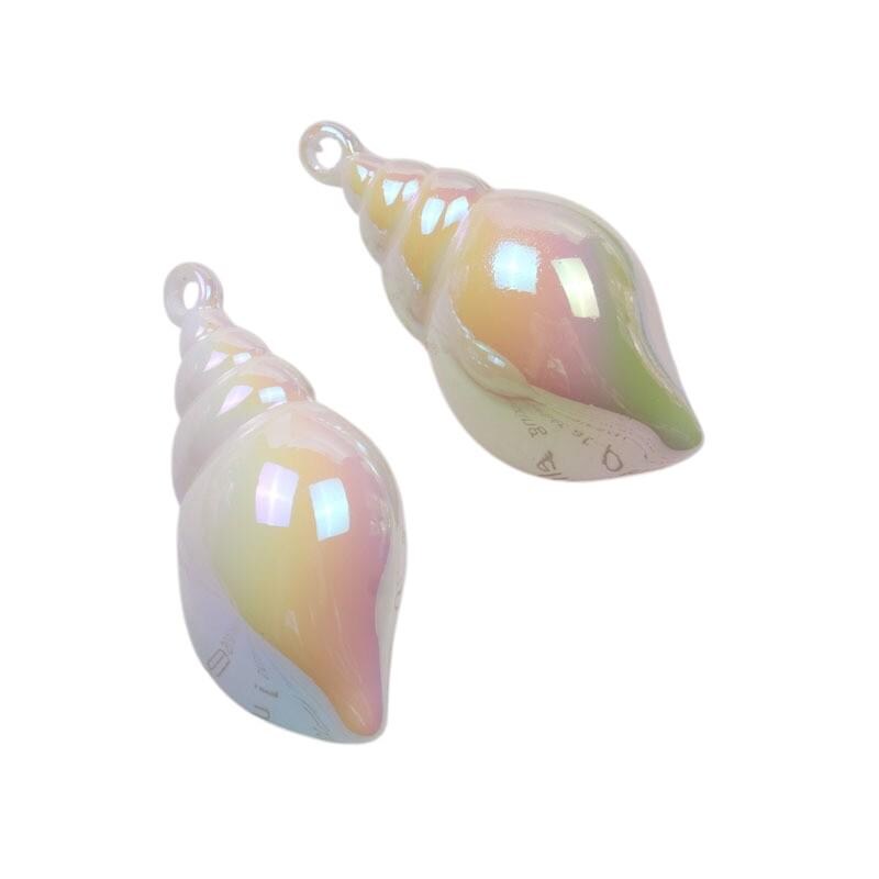 Iridescent Shell Charms | Pastel Conch Shell Pendants