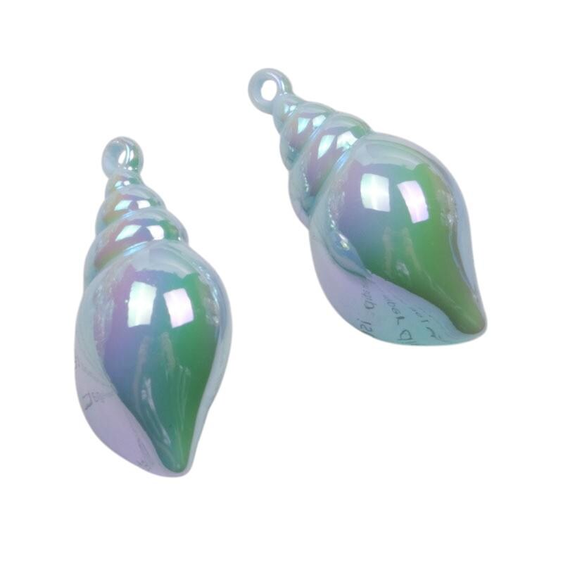 Iridescent Shell Charms | Pastel Conch Shell Pendants