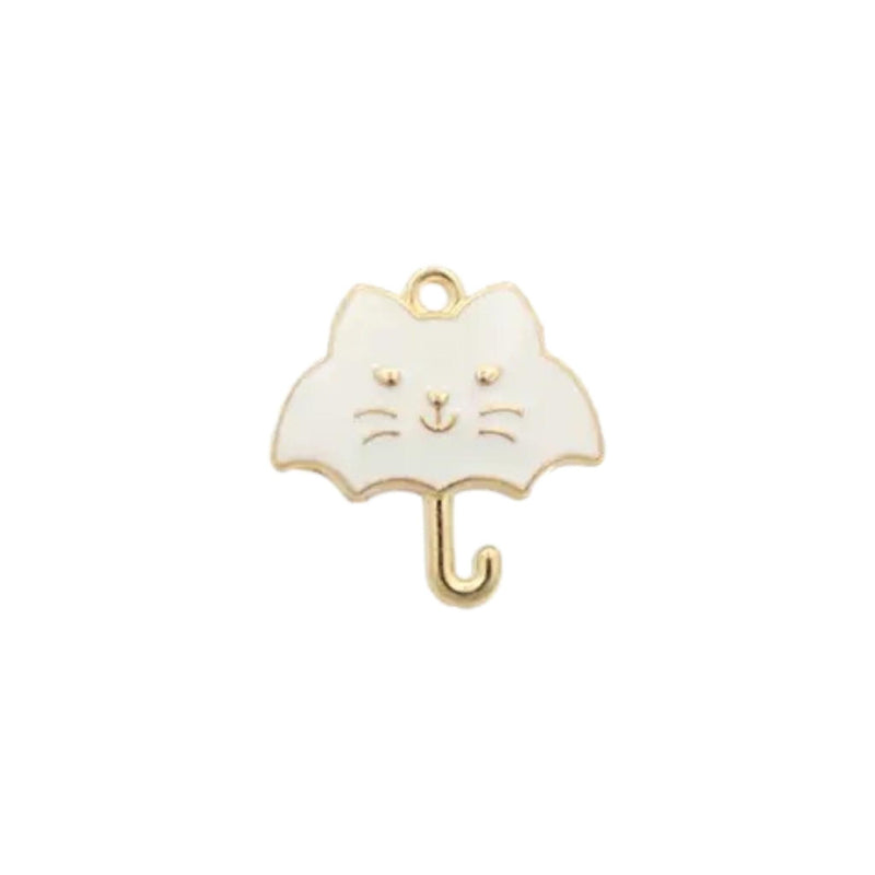 Cat Enamel Charms | Gold Tone Kitty Pendants