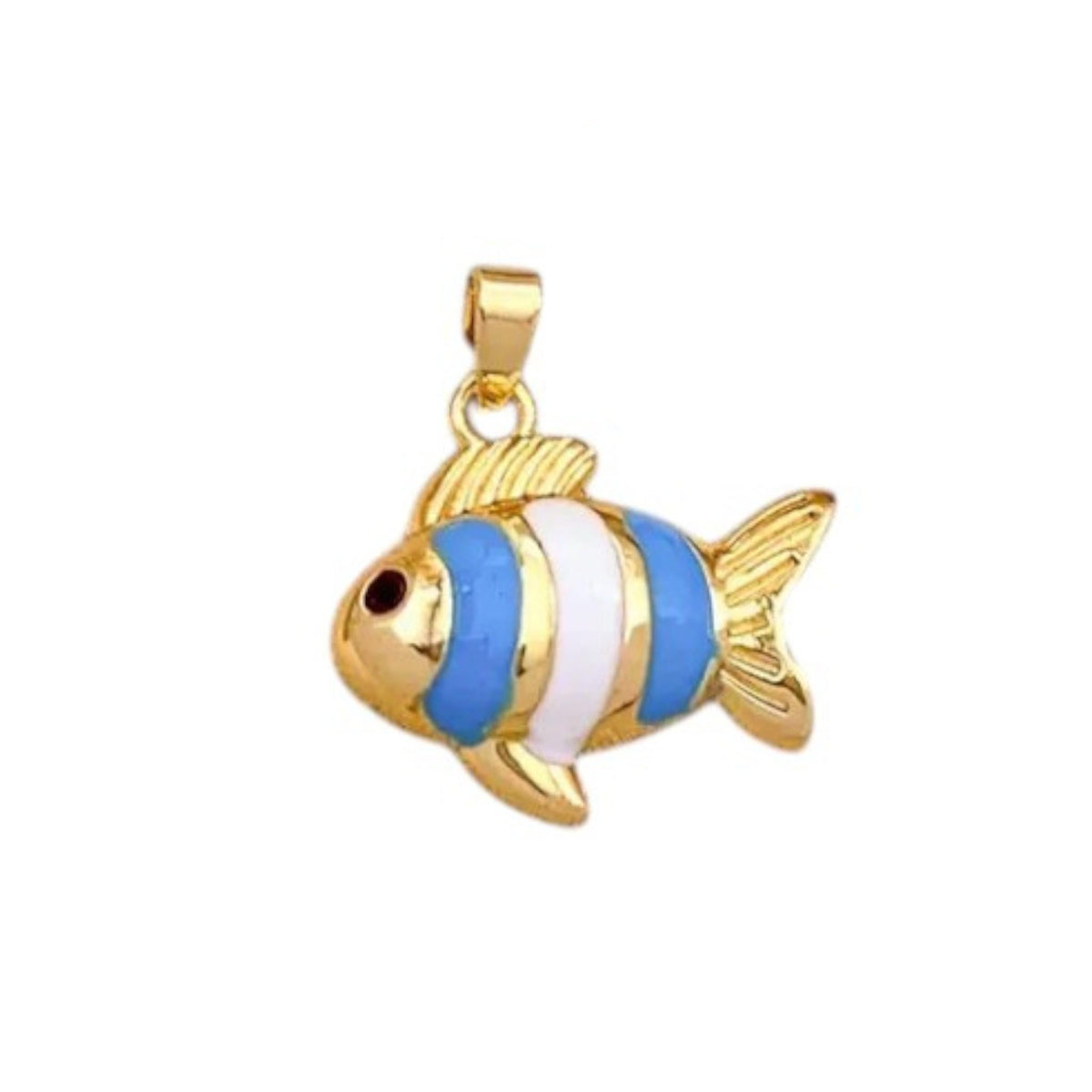 Gold Plated Enamel Sea Creature Charms, Lobster & Fish Pendants