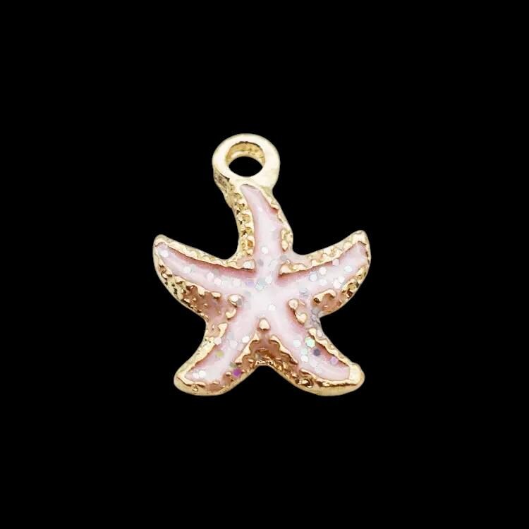 Gold Plated Sea Charms | Starfish & Shell Pendants | Ocean Beach Charms