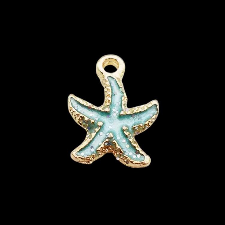 Gold Plated Sea Charms | Starfish & Shell Pendants | Ocean Beach Charms