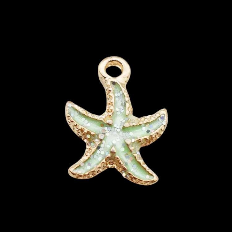 Gold Plated Sea Charms | Starfish & Shell Pendants | Ocean Beach Charms
