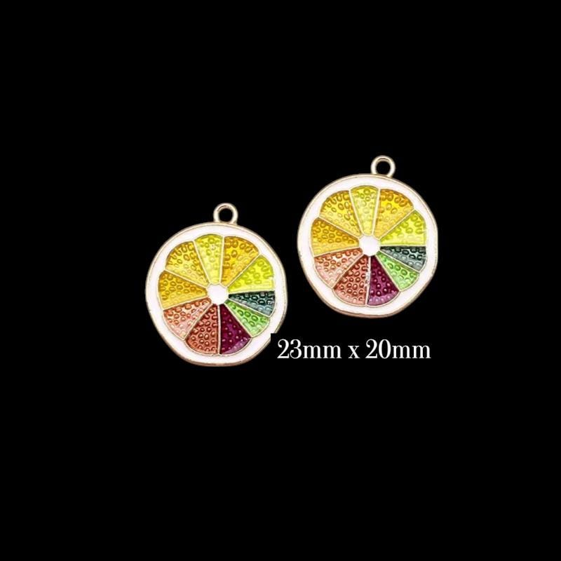 Gold Plated Rainbow Charms | Happy Love Lucky Enamel Pendants