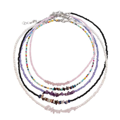 Minimalist Beaded Choker Necklace,