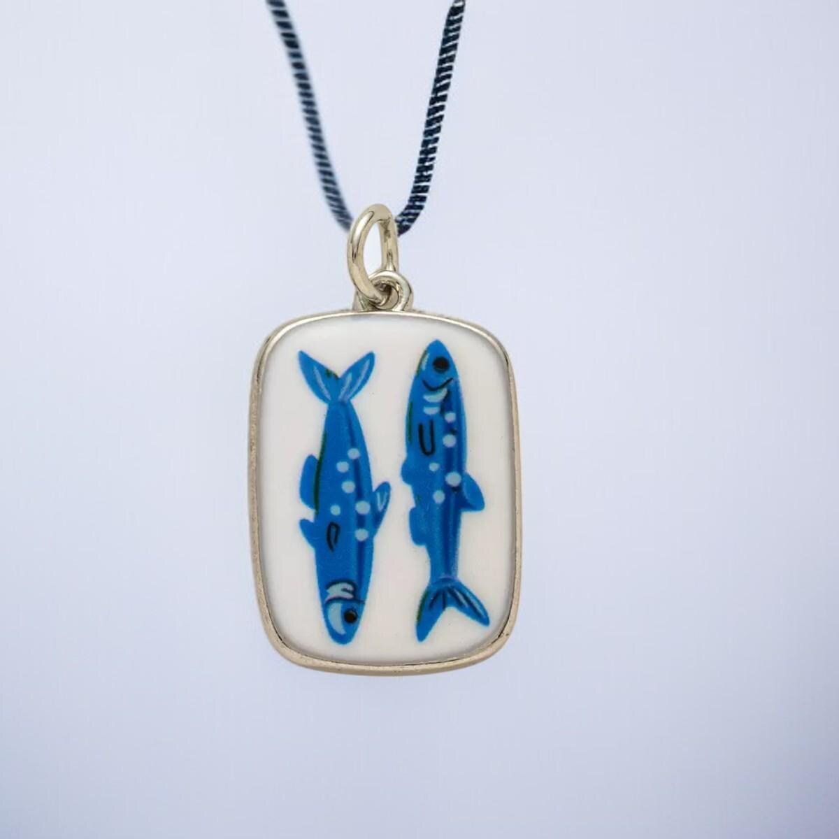 DIY Porcelain Charms, Blue Enamel Pendants, Hand Painted Style