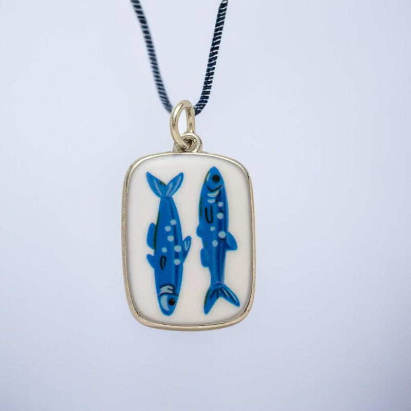 DIY Porcelain Charms, Blue Enamel Pendants, Hand Painted Style