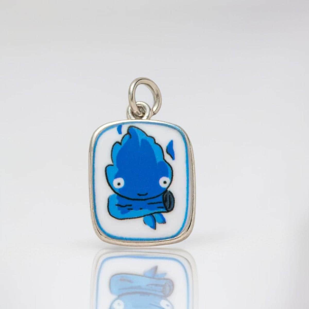 DIY Porcelain Charms, Blue Enamel Pendants, Hand Painted Style