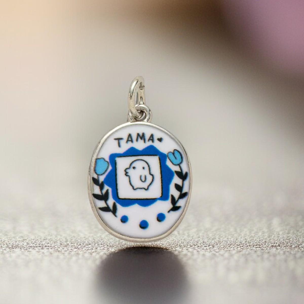 DIY Porcelain Charms, Blue Enamel Pendants, Hand Painted Style