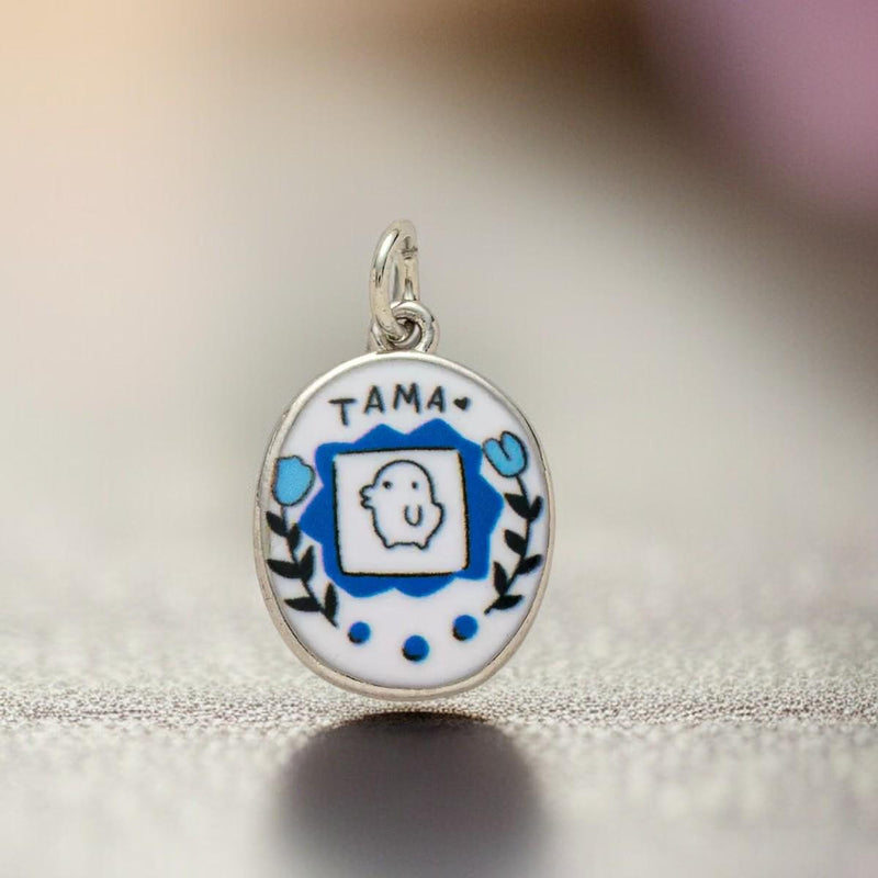 DIY Porcelain Charms, Blue Enamel Pendants, Hand Painted Style