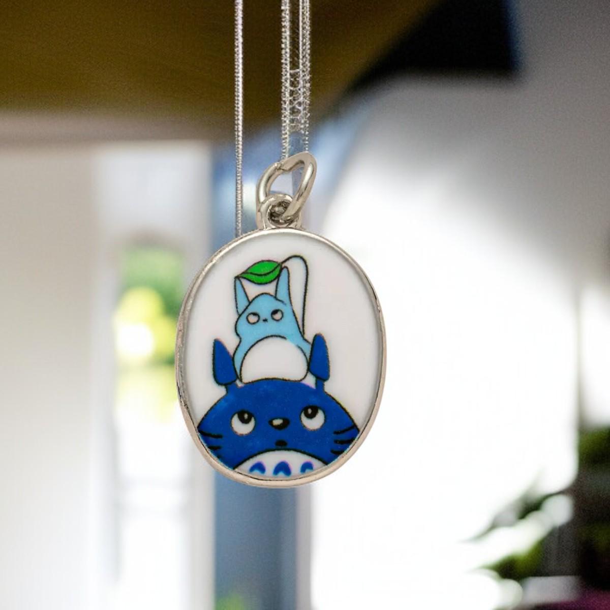 DIY Porcelain Charms, Blue Enamel Pendants, Hand Painted Style