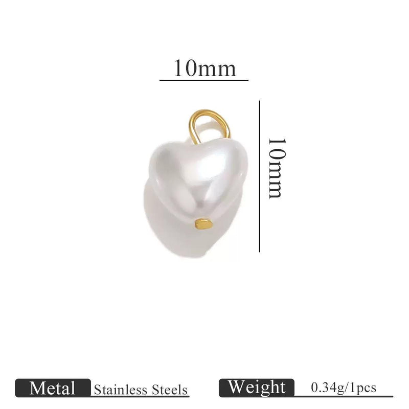 Gold Plated Faux Baroque Pearl Charms, Irregular Pendants