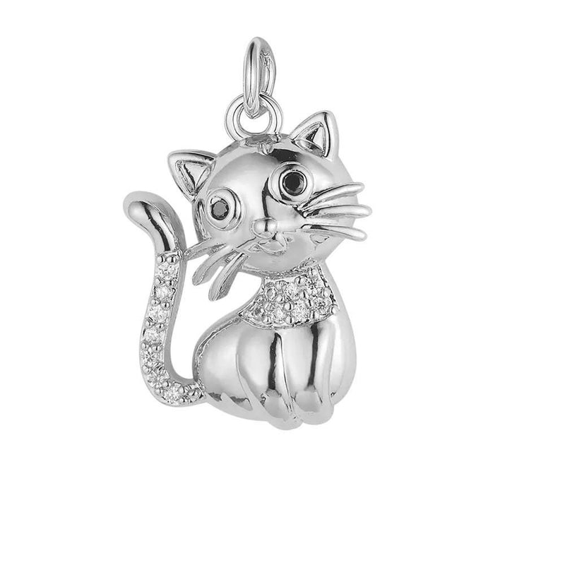 Gold Plated Heart Animal Charms, CZ Leaf Star Pet Charms,