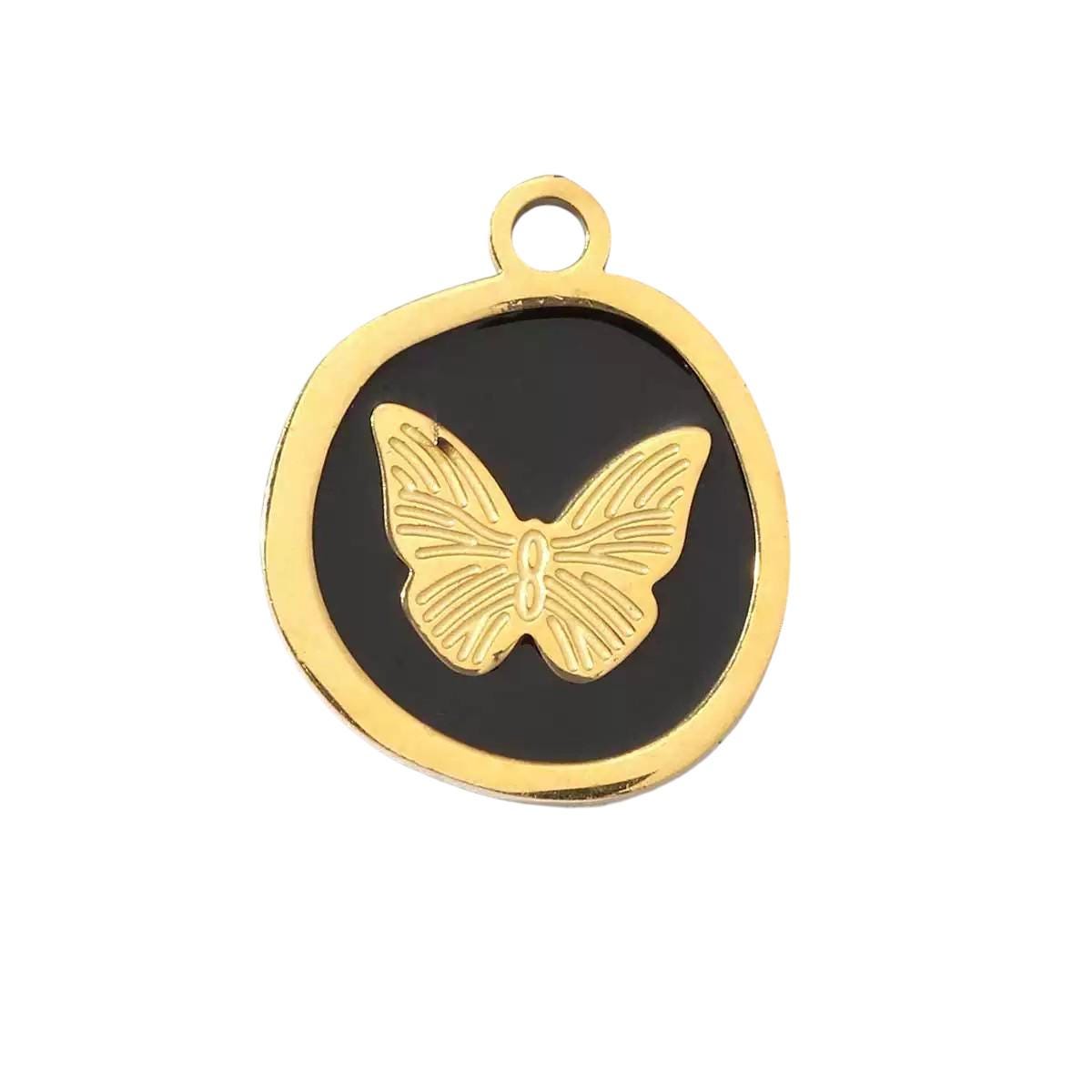 Gold Ocean & Nature Charms Collection, Starfish Turtle Dragonfly Fish Sun Pendant