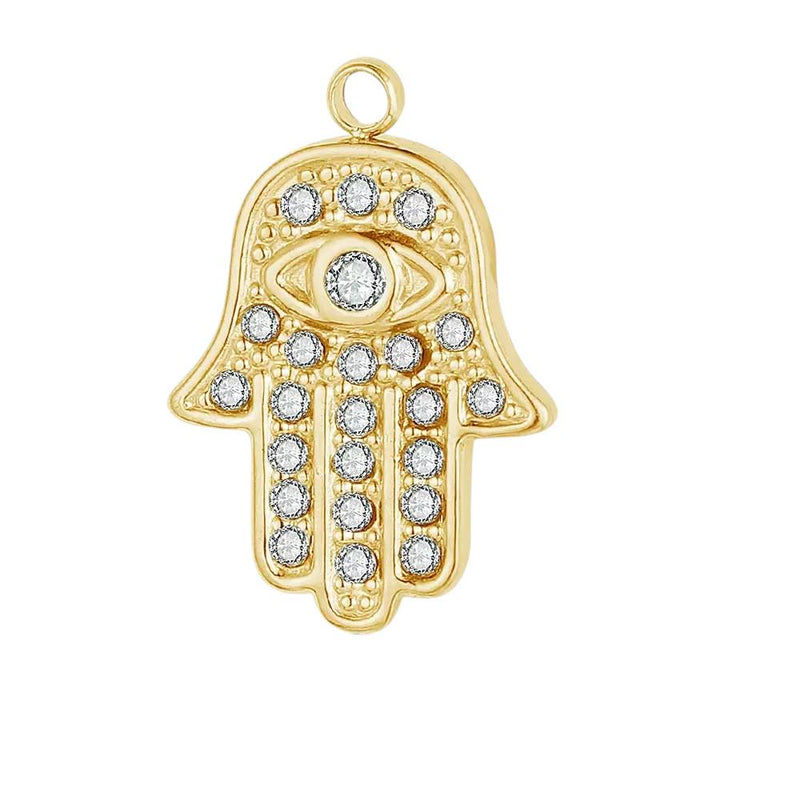 Gold Plated Evil Eye Charms, Celestial Heart Sun Star Hamsa Jewelry Charms