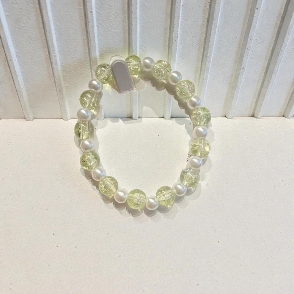 Pearl Beaded Stretch Bracelets with Gold Plated Charms, Gemstone Stackable Bracelets, Elegant Handmade Jewelry