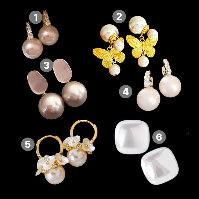 Gold Plated Pearl Earrings  Butterfly, Floral Hoop & Statement Styles