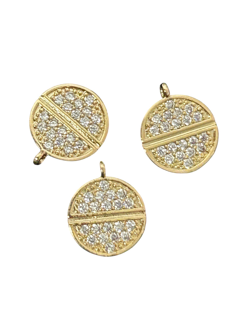 Gold Plated CZ Mini Charms Mix, Celestial Heart Flower Dolphin Footprint