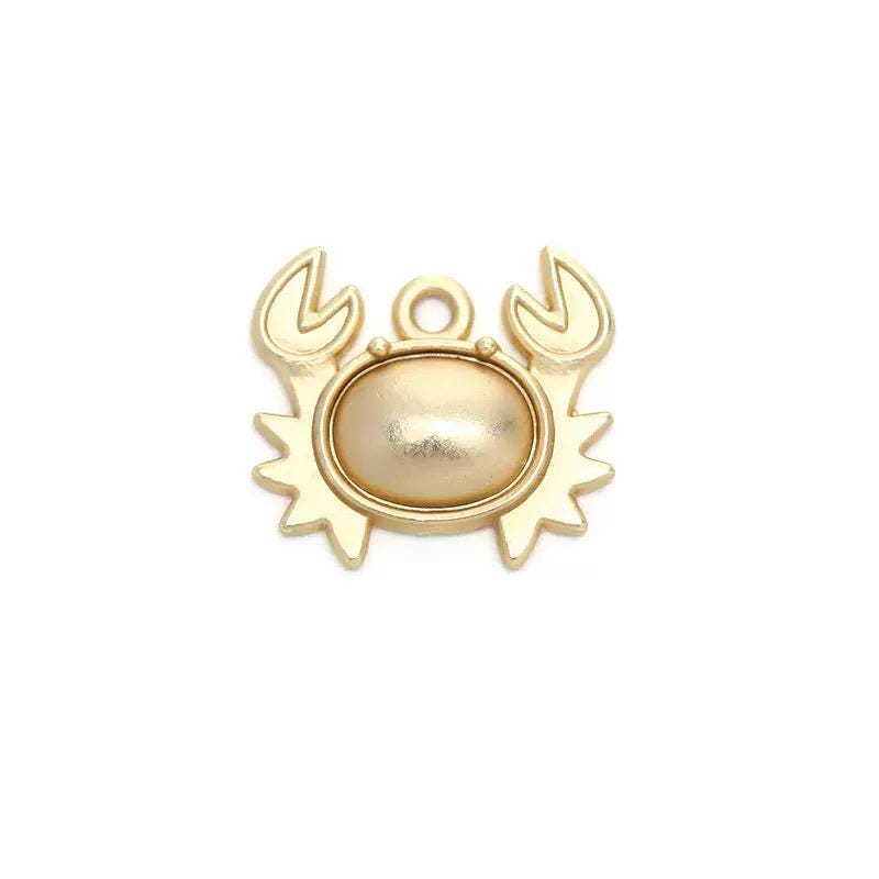 Gold Plated Ocean Charms Mix, Manatee Whale Alligator Shell Starfish