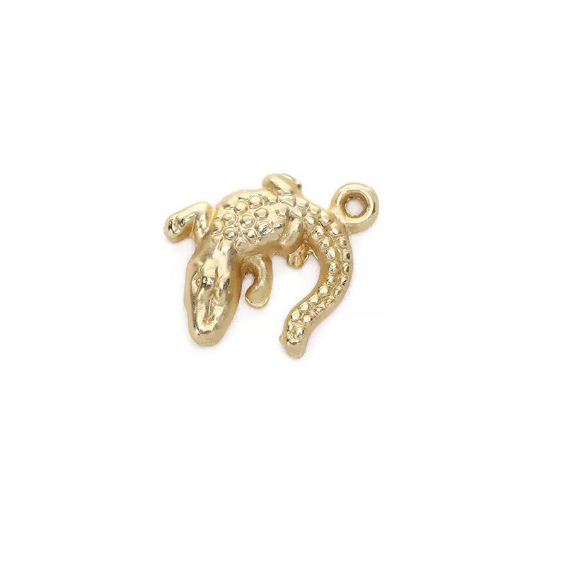 Gold Plated Ocean Charms Mix, Manatee Whale Alligator Shell Starfish