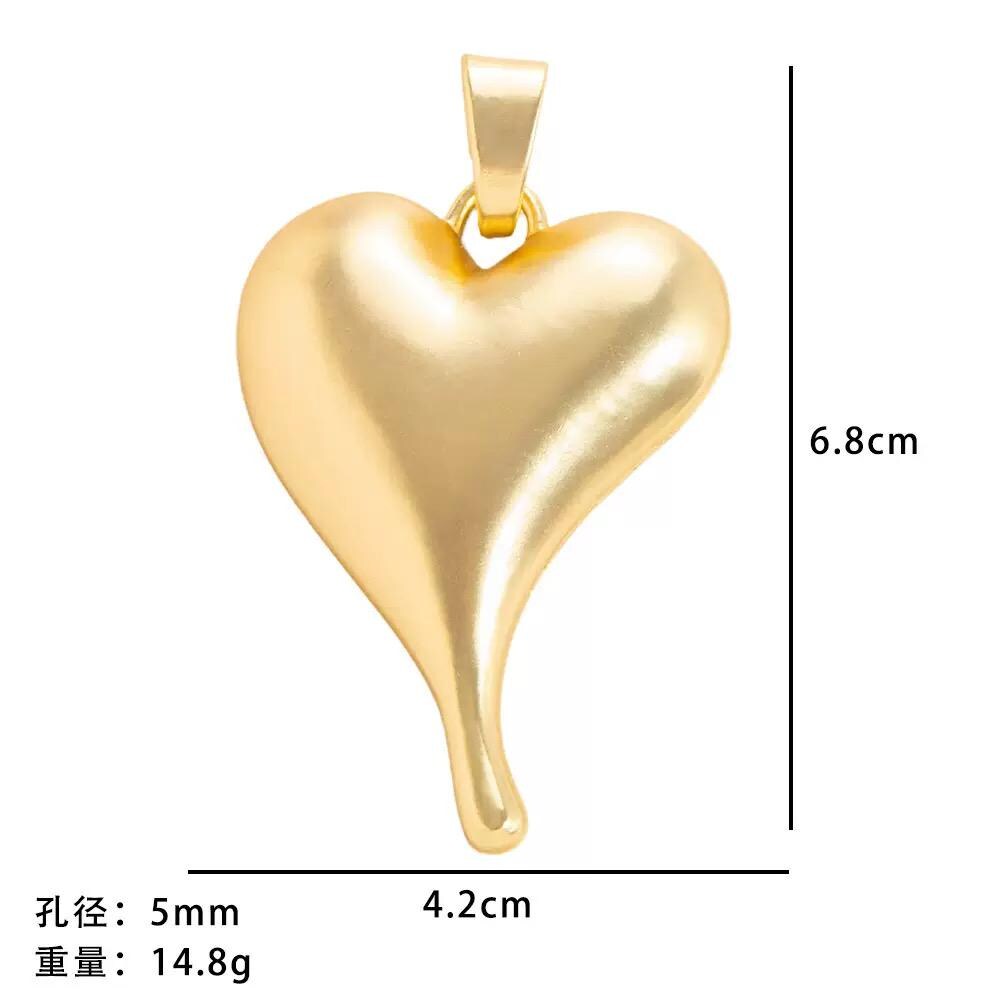 Large Gold Plated Heart Charms  Hammered Statement Heart Pendants