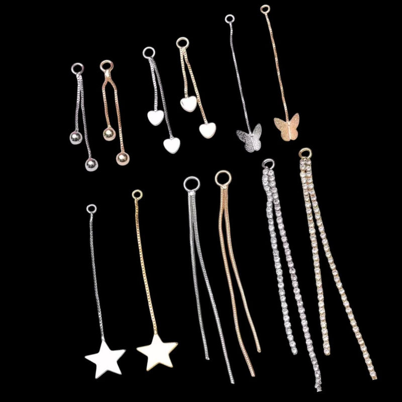 Gold Plated Dangle Chain Charms
