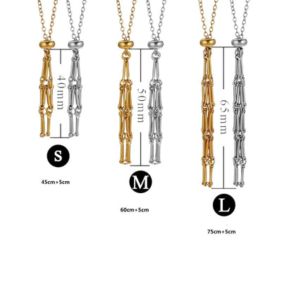 Gold Pendant Cage Necklace | Adjustable Crystal Stone Holder Chain.