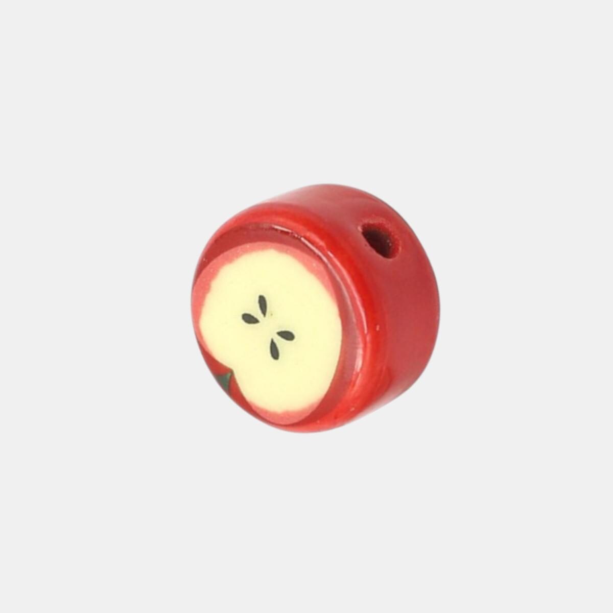 Red Apple Acrylic Beads, Fruit Spacer Beads for Jewelry Making.