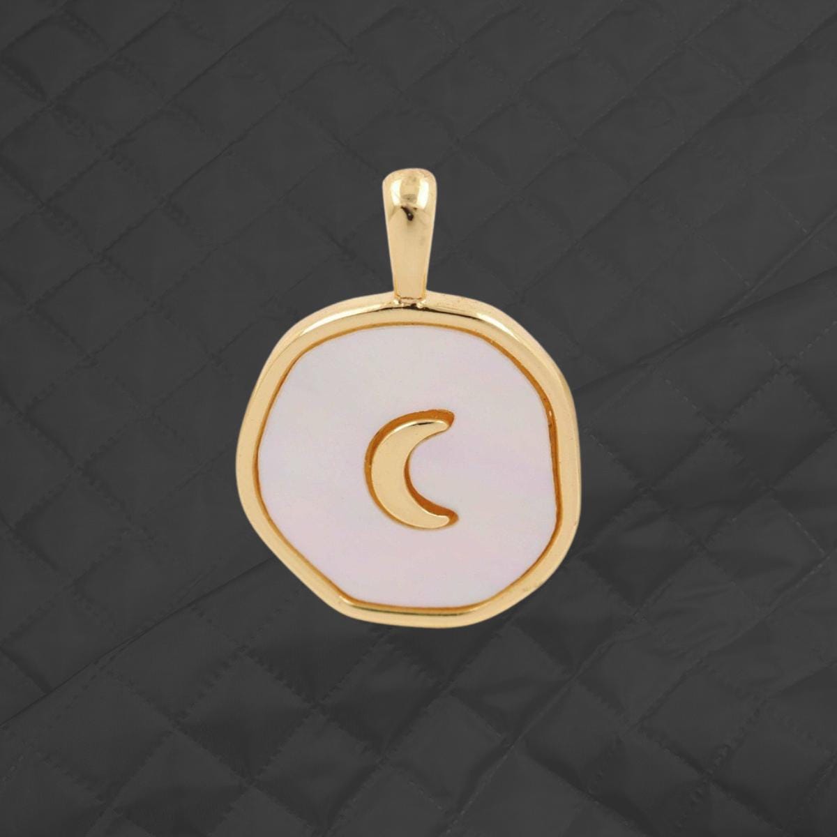 Gold Plated Shell Pendant | Mother of Pearl, Abalone Charm