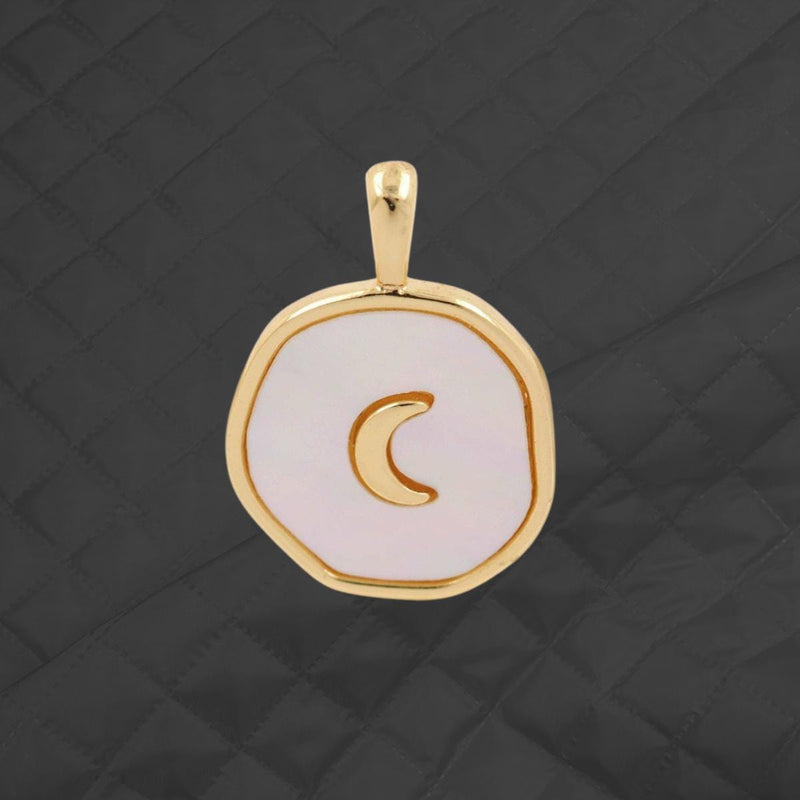 Gold Plated Shell Pendant | Mother of Pearl, Abalone Charm