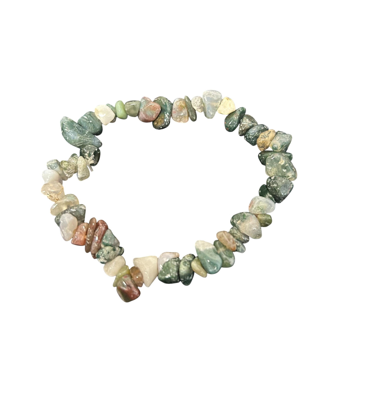 Handmade Colorful Natural Stone Healing Gravel Chipped 7 Chakra Crystal Chip Bracelet   Set 2