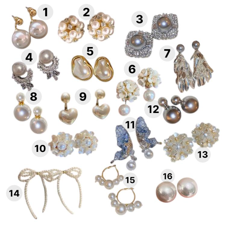 Gold Plated Pearl Drop Earrings  Floral, Baroque & Crystal Accents