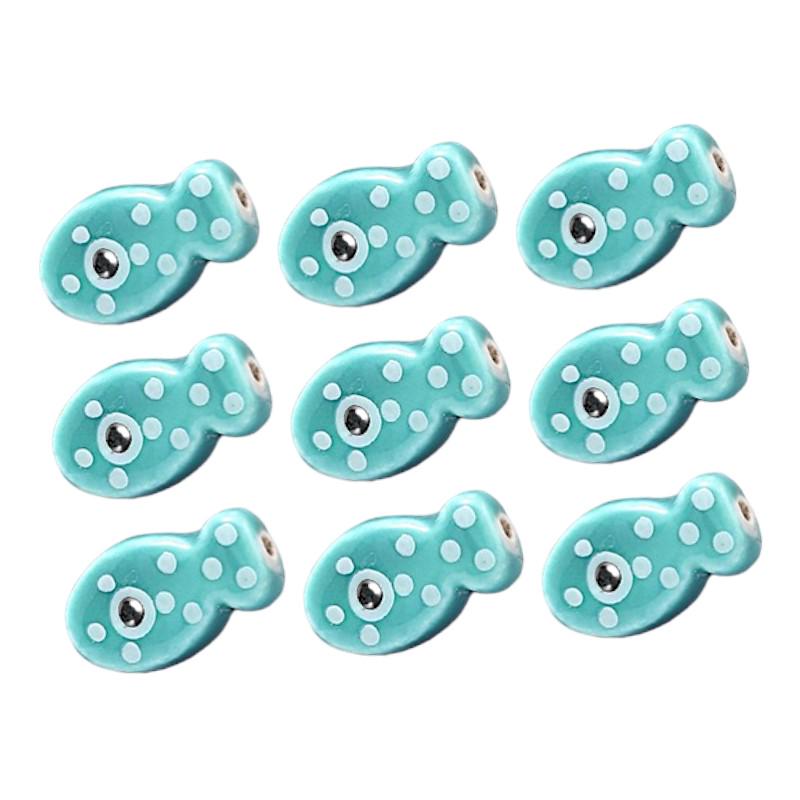 Polka Dot Ceramic Fish Beads | Playful Jewelry Making.