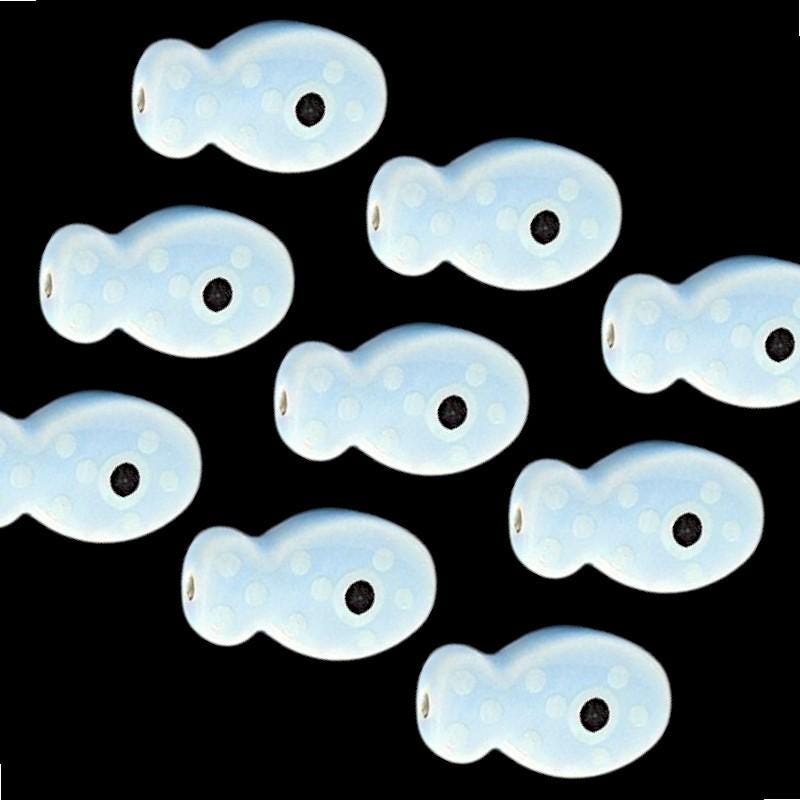Polka Dot Ceramic Fish Beads | Playful Jewelry Making.