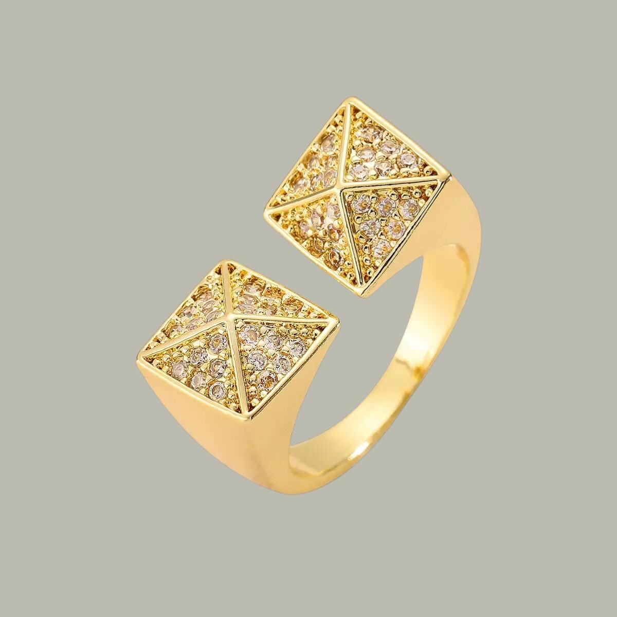 Open Ring, Adjustable Ring for Women, 18K Gold Plated