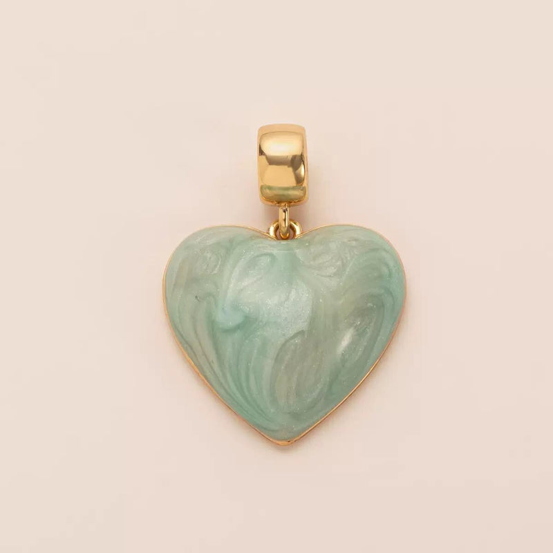 Gold Plated Charm Collection, Heart, Fish, Evil Eye - Zodiac Charms, Enamel - Stone Pendants