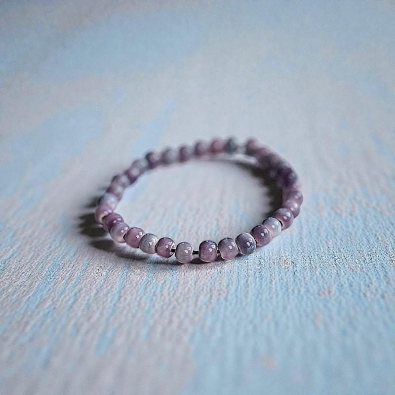 Ceramic Beaded Stretch Bracelets, Pastel & Earth Tone Handmade Bracelets, Stackable Boho Minimal Jewelry