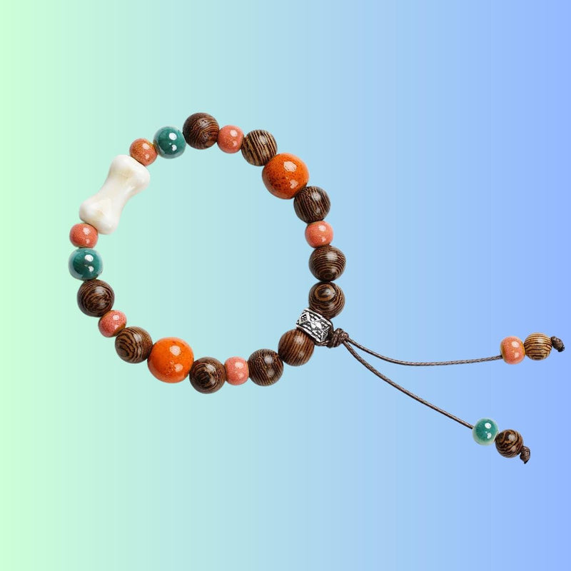 Handmade Ceramic Bead Bracelets, Colorful Adjustable Boho Bracelets