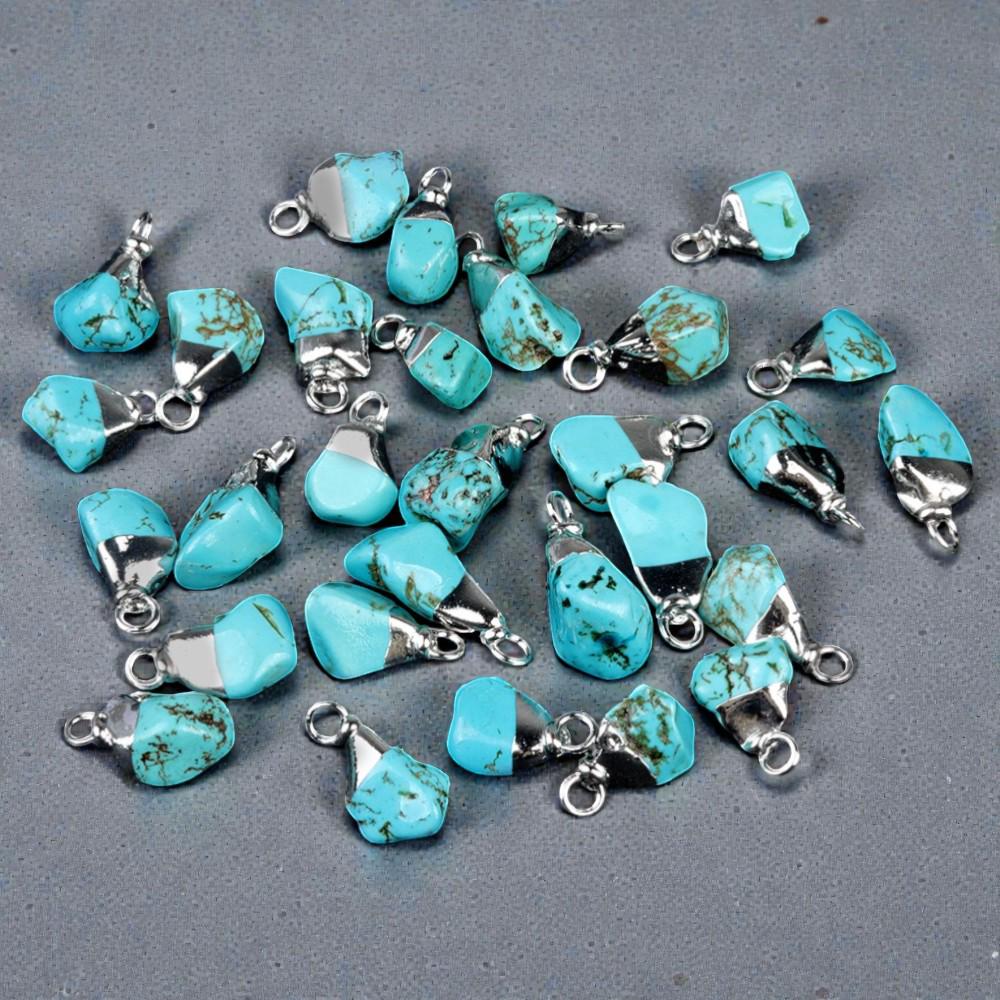 Raw Crystal Stone Pendants, Natural Gemstone Rough Point Charms, Healing Crystal