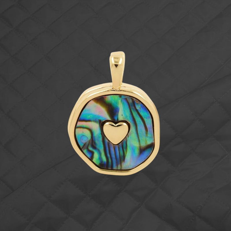 Gold Plated Shell Pendant | Mother of Pearl, Abalone Charm