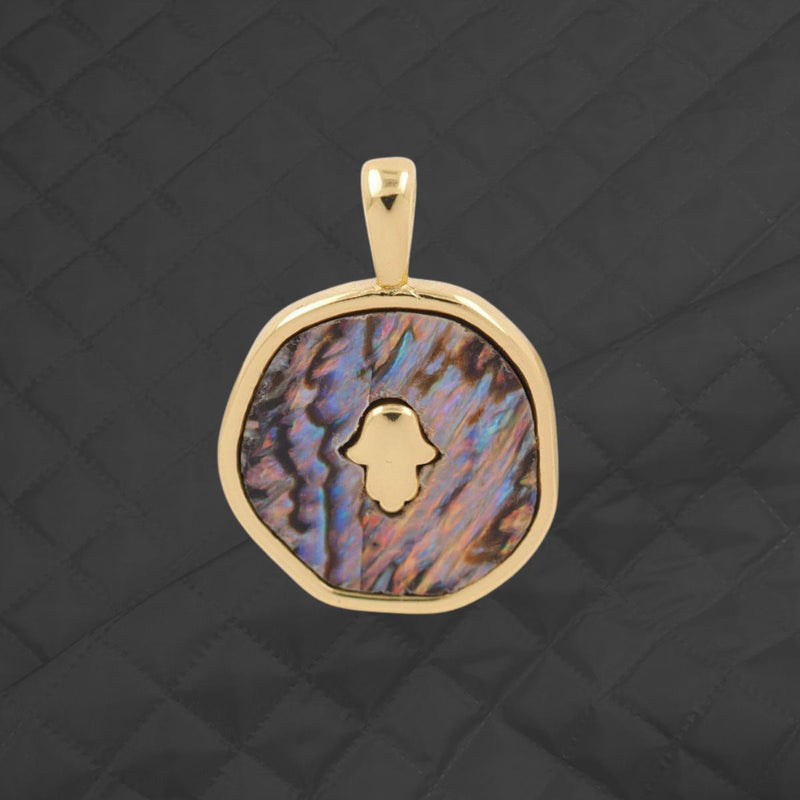 Gold Plated Shell Pendant | Mother of Pearl, Abalone Charm