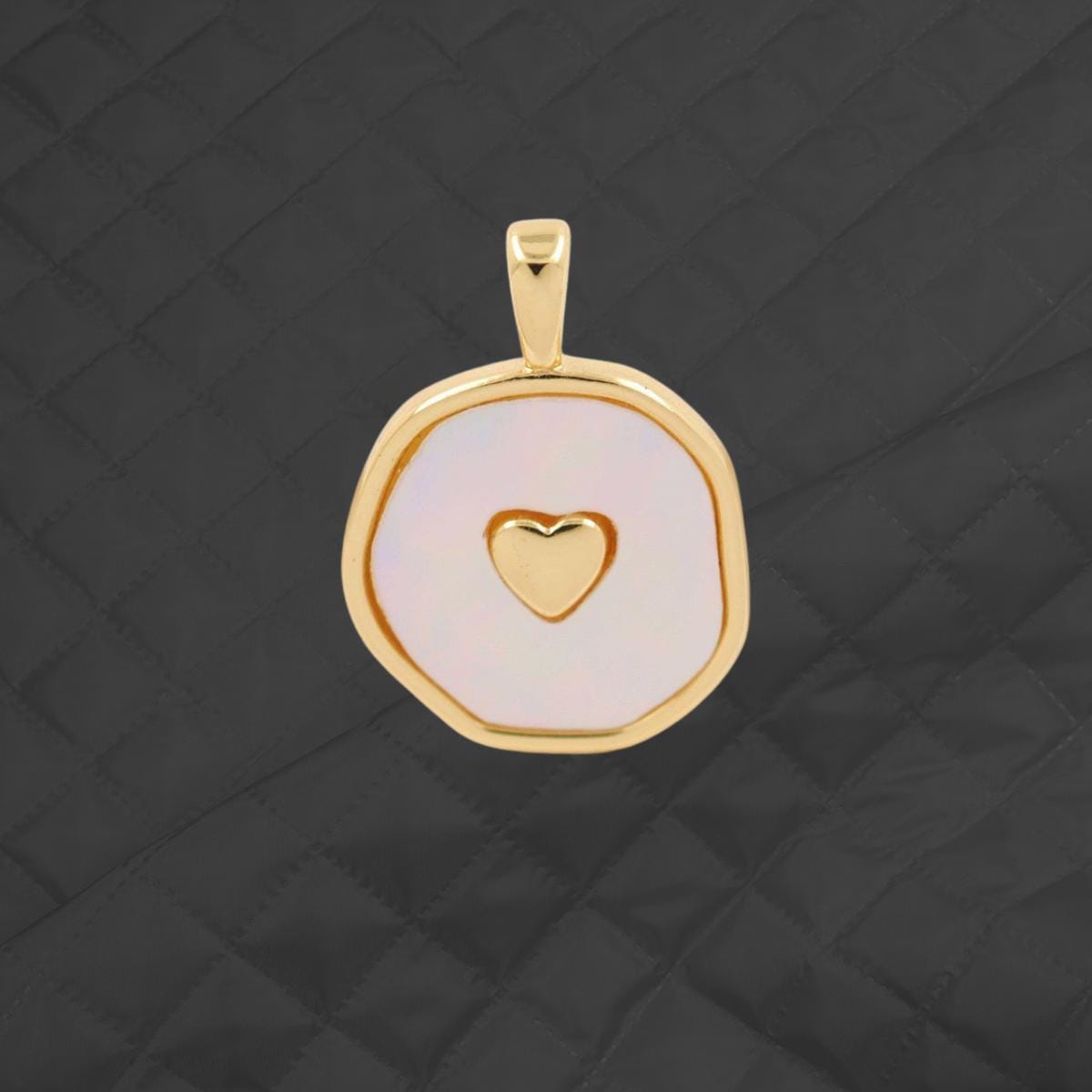 Gold Plated Shell Pendant | Mother of Pearl, Abalone Charm