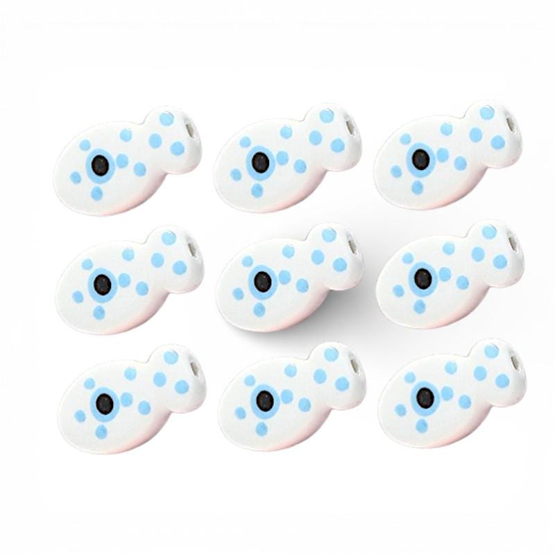 Polka Dot Ceramic Fish Beads | Playful Jewelry Making.