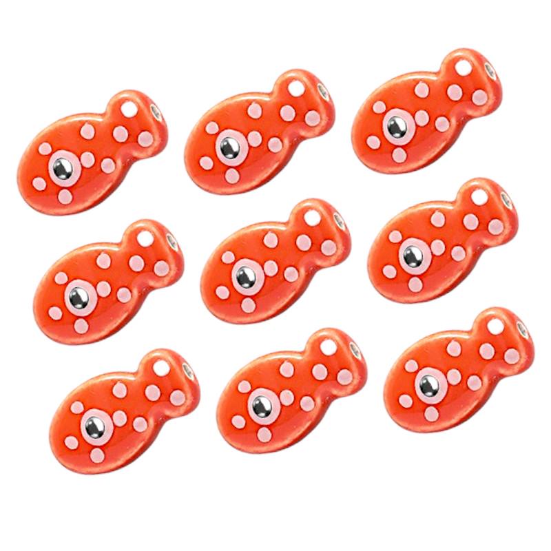 Polka Dot Ceramic Fish Beads | Playful Jewelry Making.