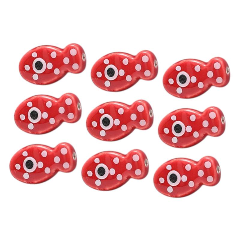 Polka Dot Ceramic Fish Beads | Playful Jewelry Making.