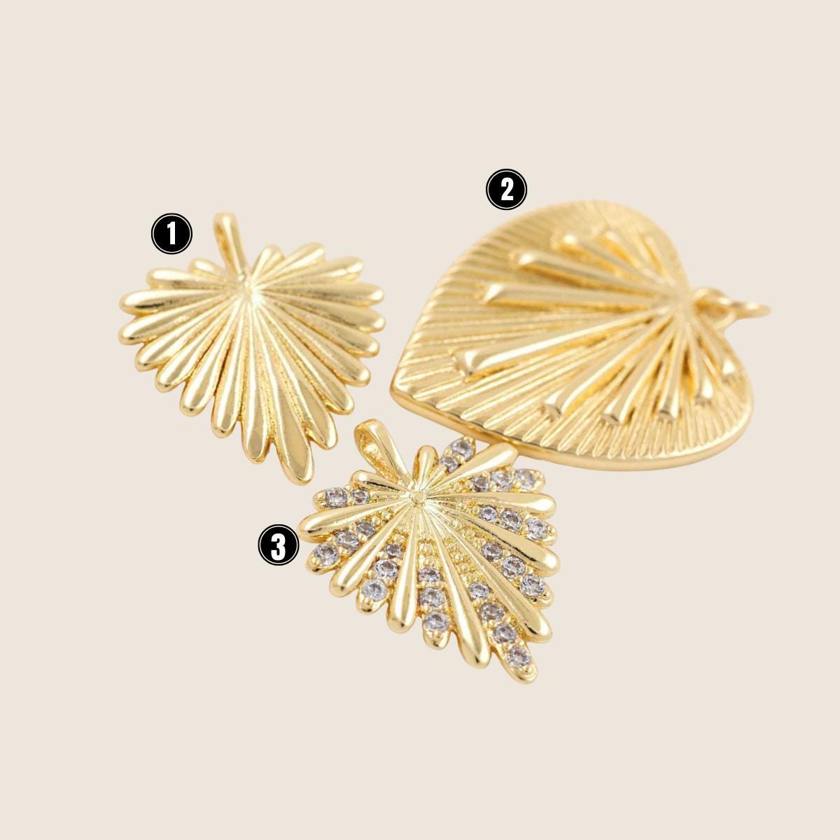 Gold Plated Heart Pendant: Starburst CZ Crystal Accent