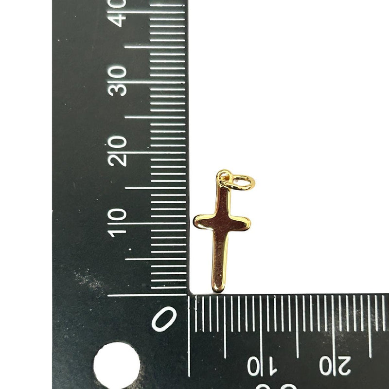 Gold Cross Charm Pendant