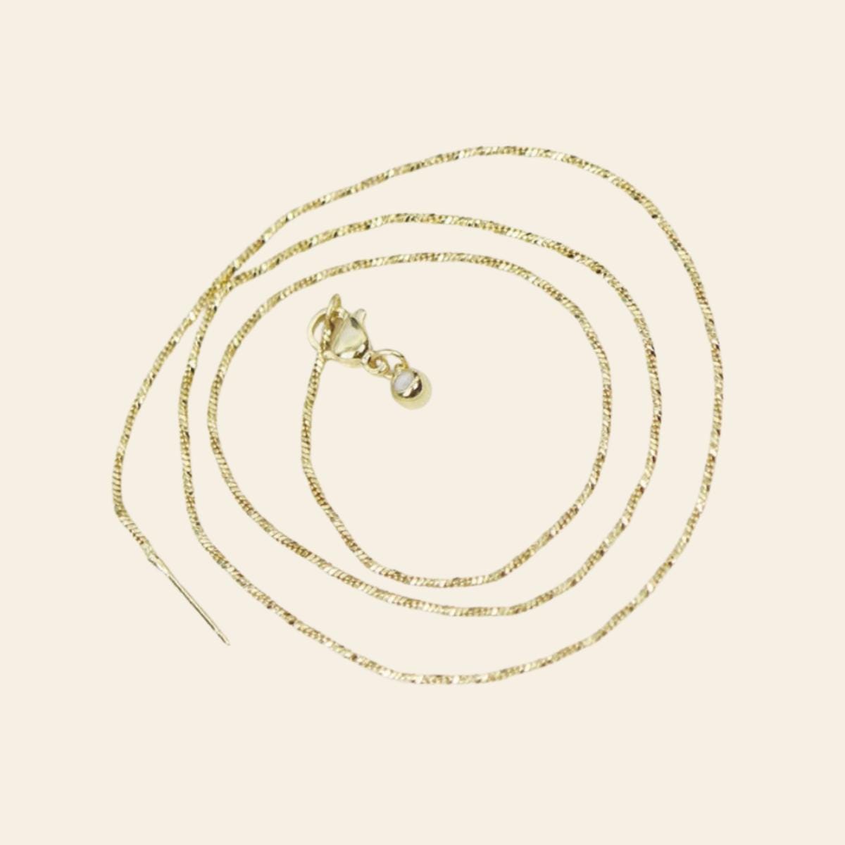 18 Inch Gold & Silver Box Chain Necklace, Lobster Clasp with Ball End