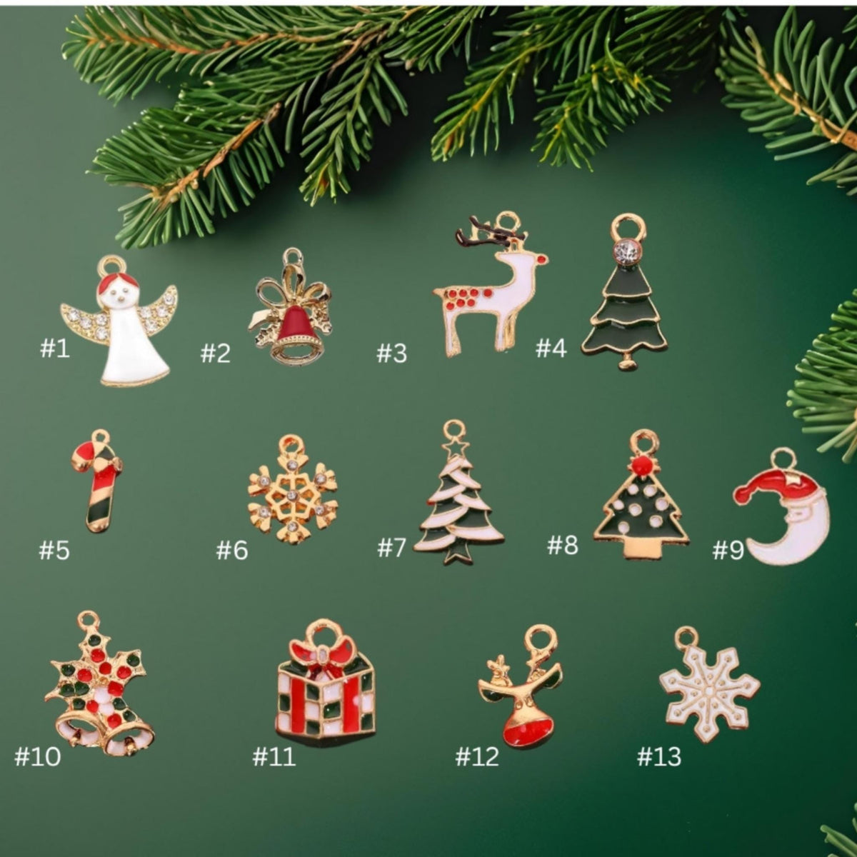 Alloy Fashion Jewelry Christmas Pendant Enamel Charm Customs DIY